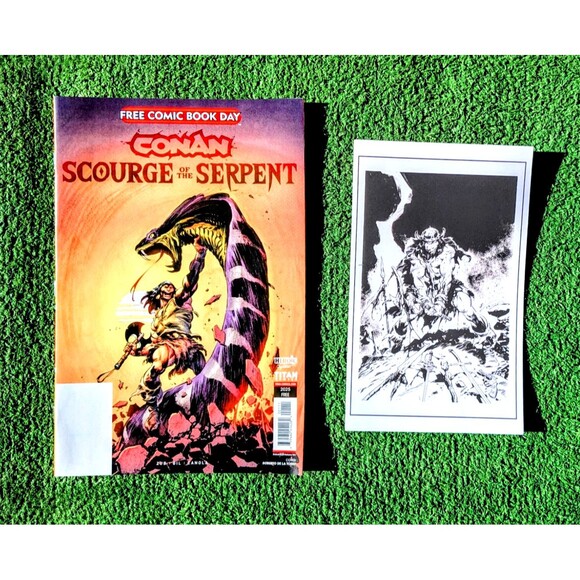 Conan Scourge Of The Serpent Free Comic Book Day+Roberto De La Torre Art Card - Picture 1 of 6